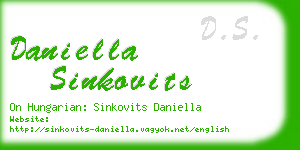 daniella sinkovits business card